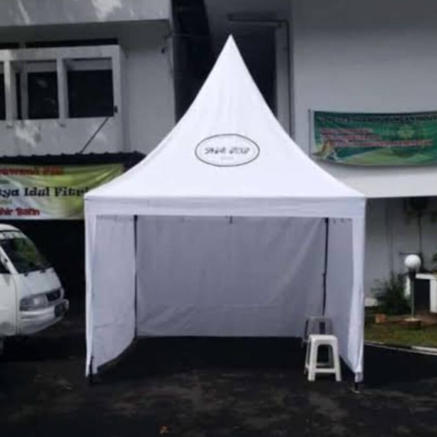Tenda 3x3 kerucut + dinding 3 sisi