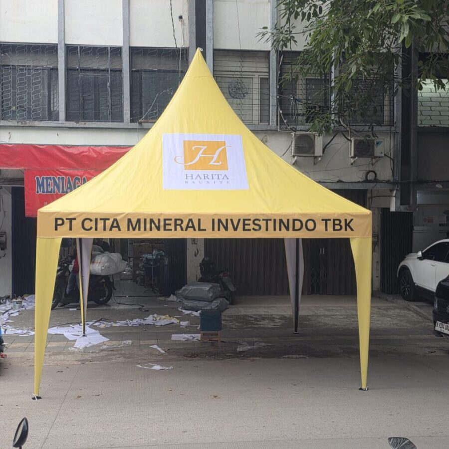 Tenda kerucut ukuran 4x4 meter